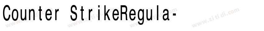 Counter StrikeRegula字体转换